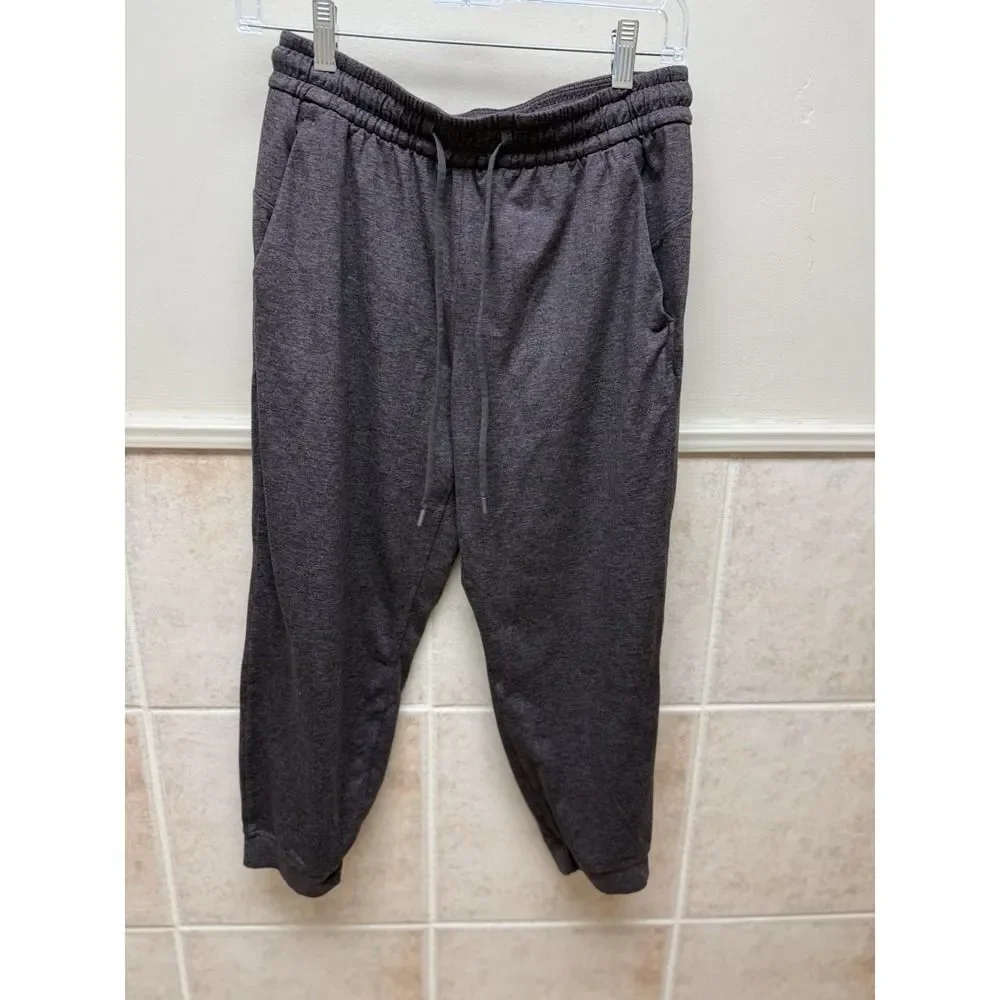 Lululemon Heathered Brown Performance Joggers Drawstring Waist Sz 6